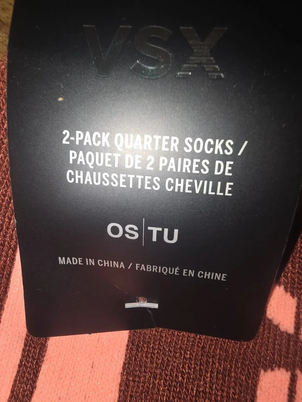 NWT Pink Victoria's Secret VSX 2 Pack Quarter Socks One Size